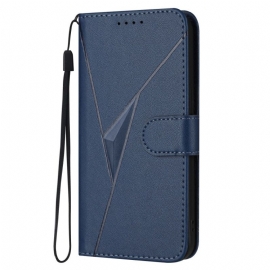 Lærdeksel Folio Deksel Vivo V60 Lite Trekantmønster