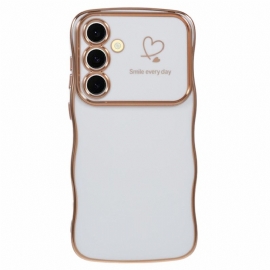 Deksel Samsung Galaxy S25 Plus 5g Hjerte Og Bølgete Kanter Beskyttelse Deksel