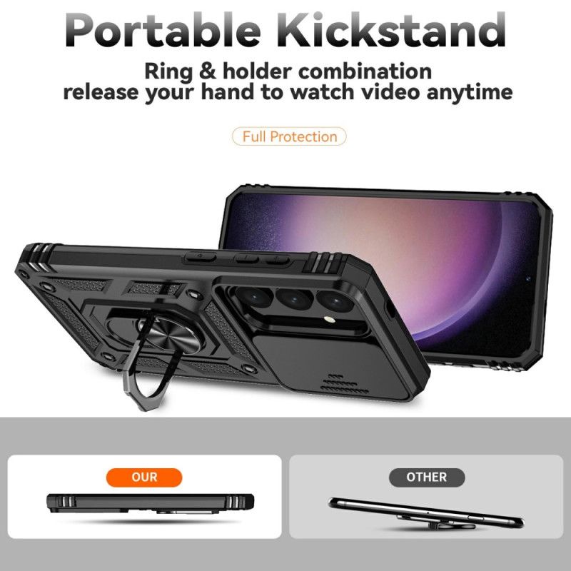Deksel Samsung Galaxy S25 Plus 5g Klassisk Ringholder Og Linsebeskytter