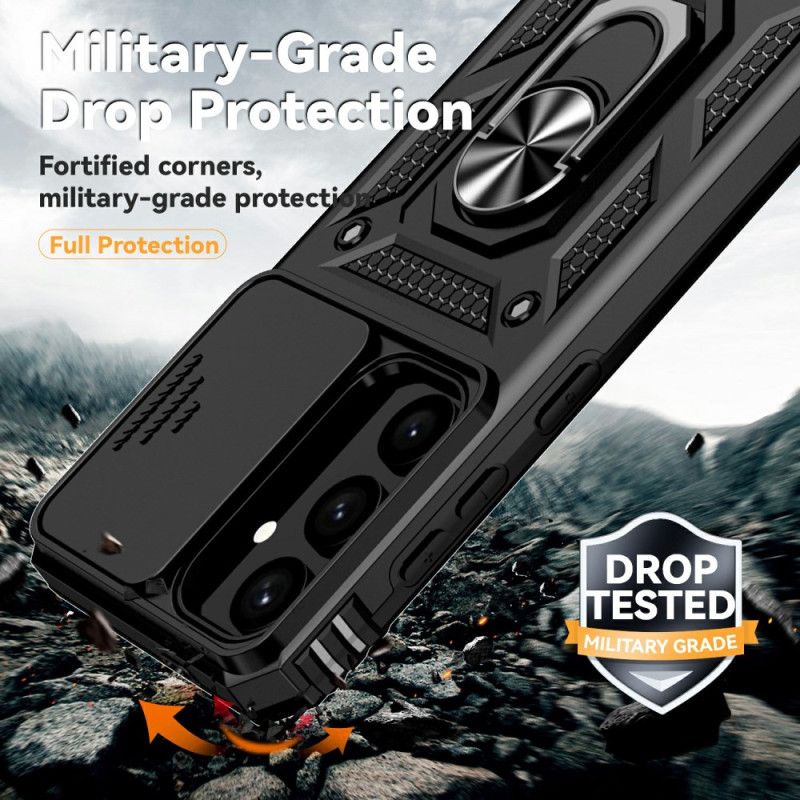 Deksel Samsung Galaxy S25 Plus 5g Klassisk Ringholder Og Linsebeskytter