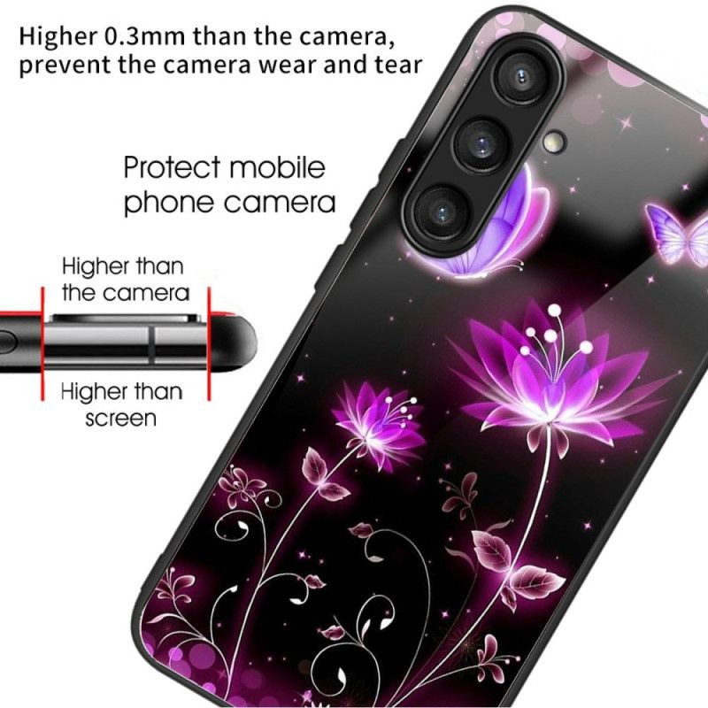 Deksel Samsung Galaxy S25 Plus 5g Mobildeksel Blomster Og Sommerfugler I Herdet Glass