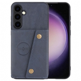 Deksel Samsung Galaxy S25 Plus 5g Mobildeksel Kortholder I Kunstskinn