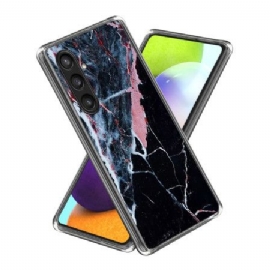 Deksel Samsung Galaxy S25 Plus 5g Svart Og Rosa Marmor Beskyttelse Deksel