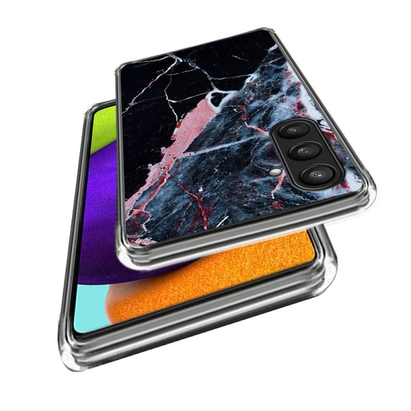 Deksel Samsung Galaxy S25 Plus 5g Svart Og Rosa Marmor Beskyttelse Deksel