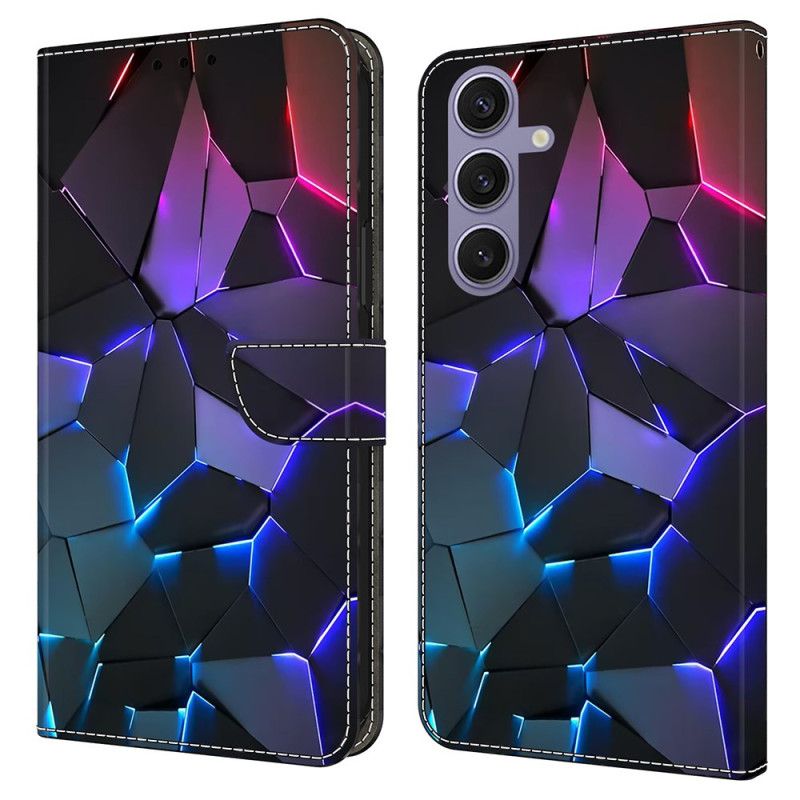 Folio Deksel Samsung Galaxy S25 Plus 5g Blå Sprekker