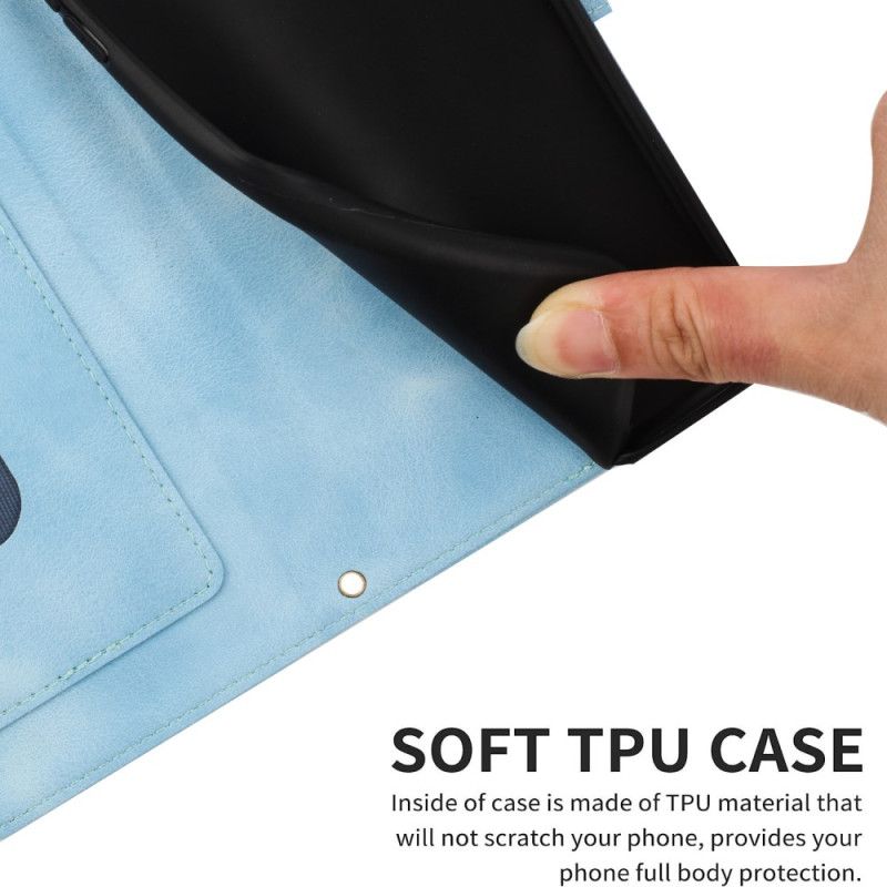 Folio Deksel Samsung Galaxy S25 Plus 5g Blomsterdesign Med Stropp