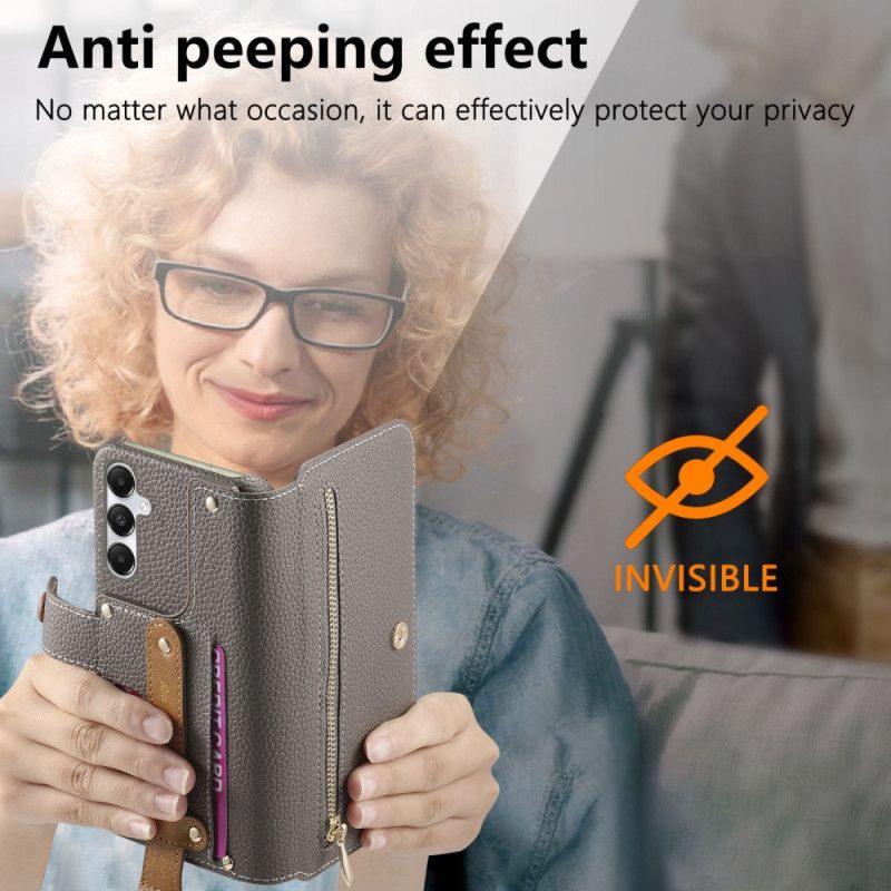 Folio Deksel Samsung Galaxy S25 Plus 5g Lommebok Med Glidelås