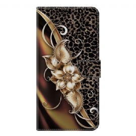 Folio Deksel Samsung Galaxy S25 Plus 5g Metalliske Blomster Beskyttelse Deksel