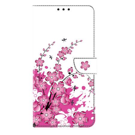 Folio Deksel Samsung Galaxy S25 Plus 5g Rosa Blomstermønster Beskyttelse Deksel