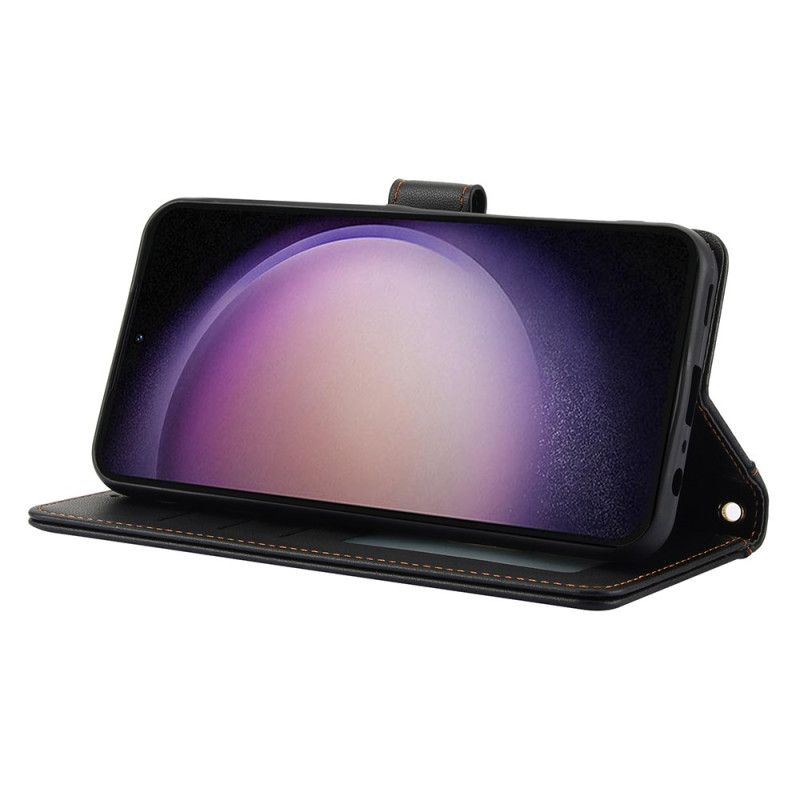 Folio Deksel Samsung Galaxy S25 Plus 5g Skinnstil Med Stropp