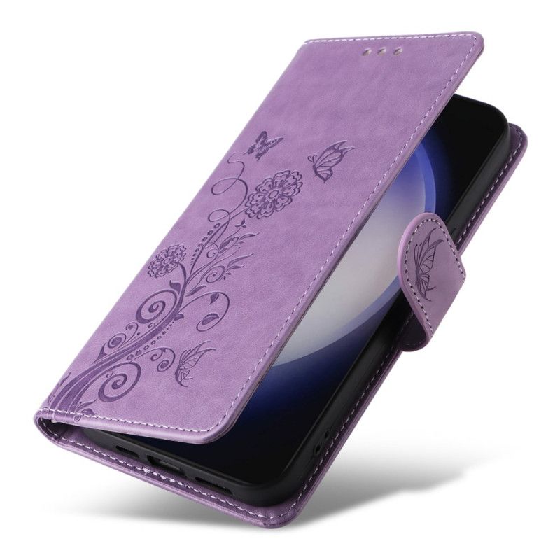 Folio Deksel Samsung Galaxy S25 Plus 5g Små Blomster Beskyttelse Deksel