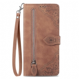 Lærdeksel Folio Deksel Samsung Galaxy S25 Plus 5g Blonderem I Semsket Skinneffekt