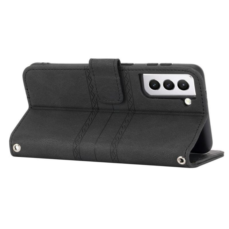 Lærdeksel Folio Deksel Samsung Galaxy S25 Plus 5g Mobildeksel Frise Og Stropp