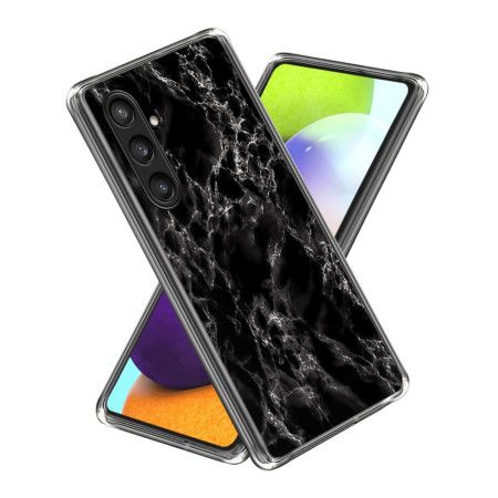 Lærdeksel Folio Deksel Samsung Galaxy S25 Plus 5g Mobildeksel Svart Marmor