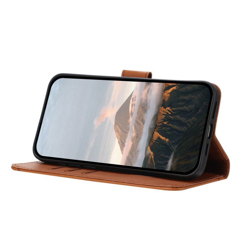 Lærdeksel Folio Deksel Samsung Galaxy S25 Plus 5g Mobildeksel Trekantet Mønster