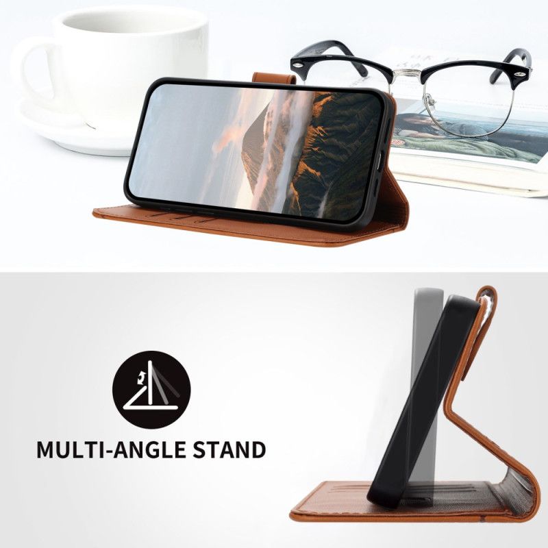 Lærdeksel Folio Deksel Samsung Galaxy S25 Plus 5g Mobildeksel Trekantet Mønster