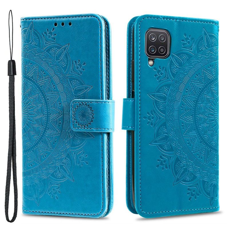 Folio Deksel Til Samsung Galaxy M32 Anti-fall Sun Mandala