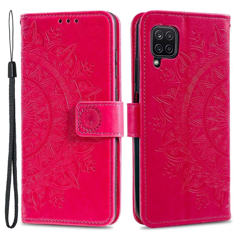Folio Deksel Til Samsung Galaxy M32 Anti-fall Sun Mandala