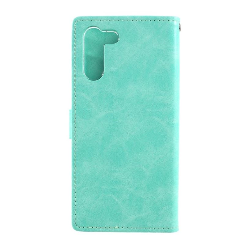 Folio Deksel Til Samsung Galaxy S21 Plus 5G Anti-fall Mercury Blue Moon Imitert Skinn