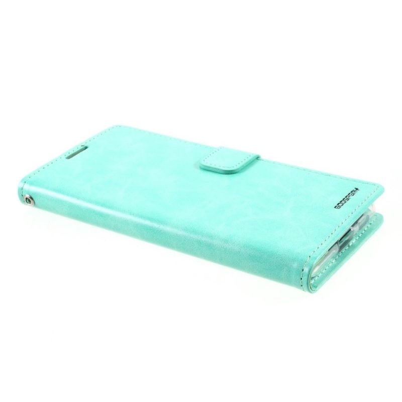 Folio Deksel Til Samsung Galaxy S21 Plus 5G Anti-fall Mercury Blue Moon Imitert Skinn