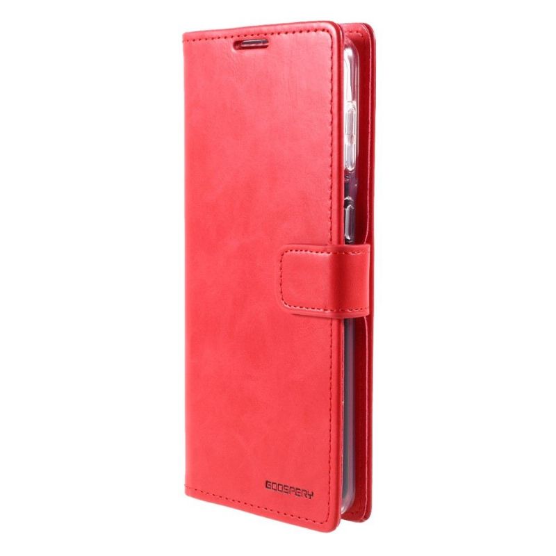 Folio Deksel Til Samsung Galaxy S21 Plus 5G Anti-fall Mercury Blue Moon Imitert Skinn
