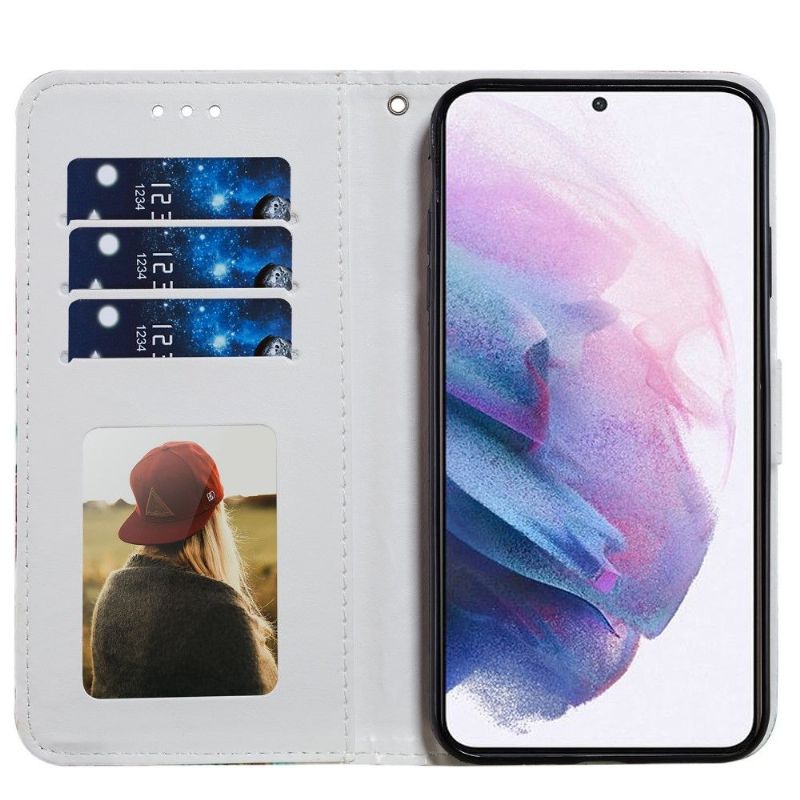 Folio Deksel Til Samsung Galaxy S21 Plus 5G Leopardmønster