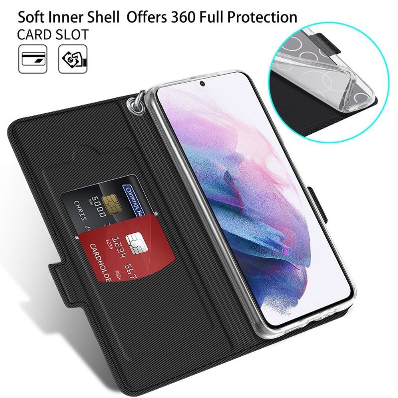 Folio Deksel Til Samsung Galaxy S21 Plus 5G Victoria Style Leather