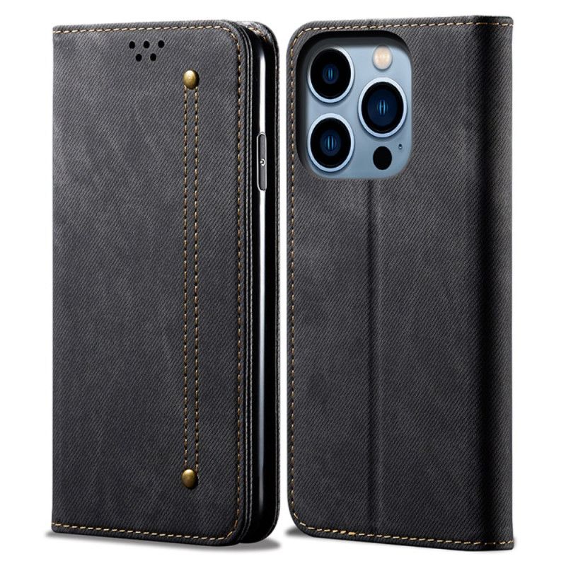 Folio Deksel iPhone 16 Pro Jeansstoff