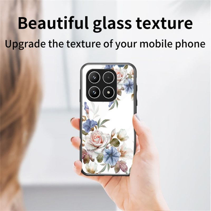 Deksel Xiaomi 17 Blomstermønster I Herdet Glass