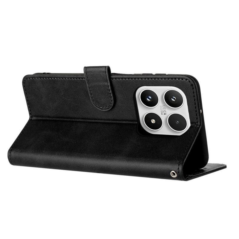 Folio Deksel Til Xiaomi 17 Læreffekt Med Snor