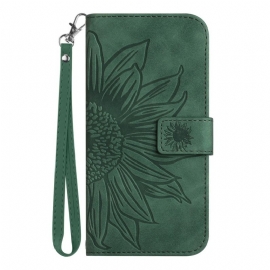 Folio Deksel Til Xiaomi 17 Solsikketrykk Med Stropp