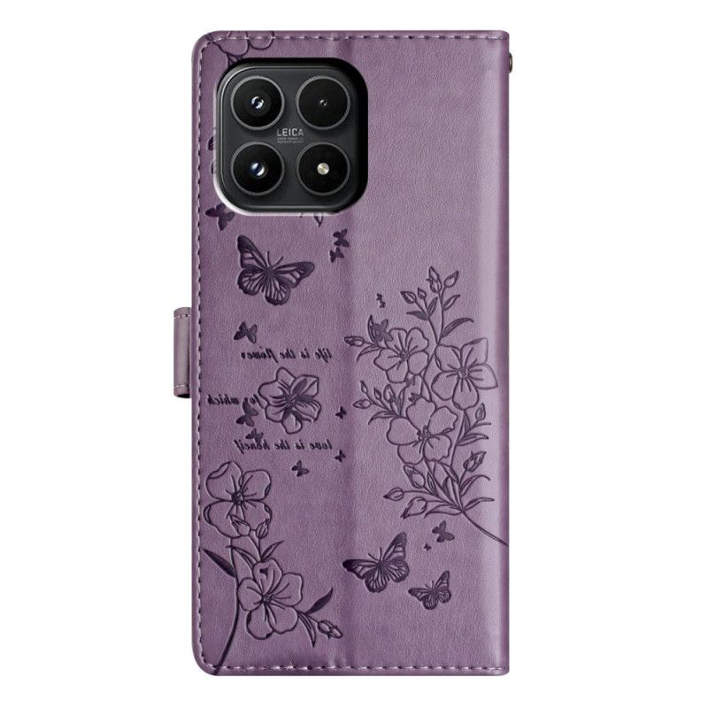 Folio Deksel Xiaomi 17 Blomstertrykk Beskyttelse Deksel