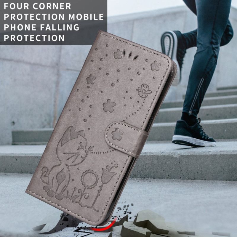 Folio Deksel Xiaomi 17 Katt Og Bie