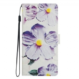 Folio Deksel Xiaomi 17 Lilla Blomster