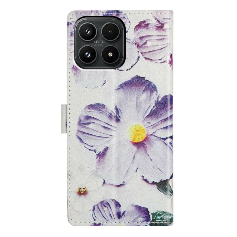 Folio Deksel Xiaomi 17 Lilla Blomster