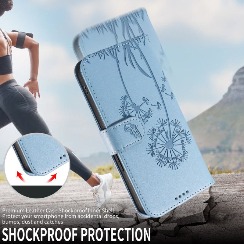 Folio Deksel Xiaomi 17 Løvetanndesign-stropp Beskyttelse Deksel