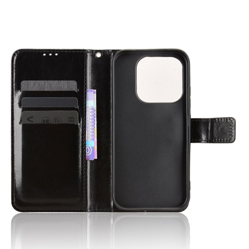 Folio Deksel Xiaomi 17 Prangende Kunstskinn Lær