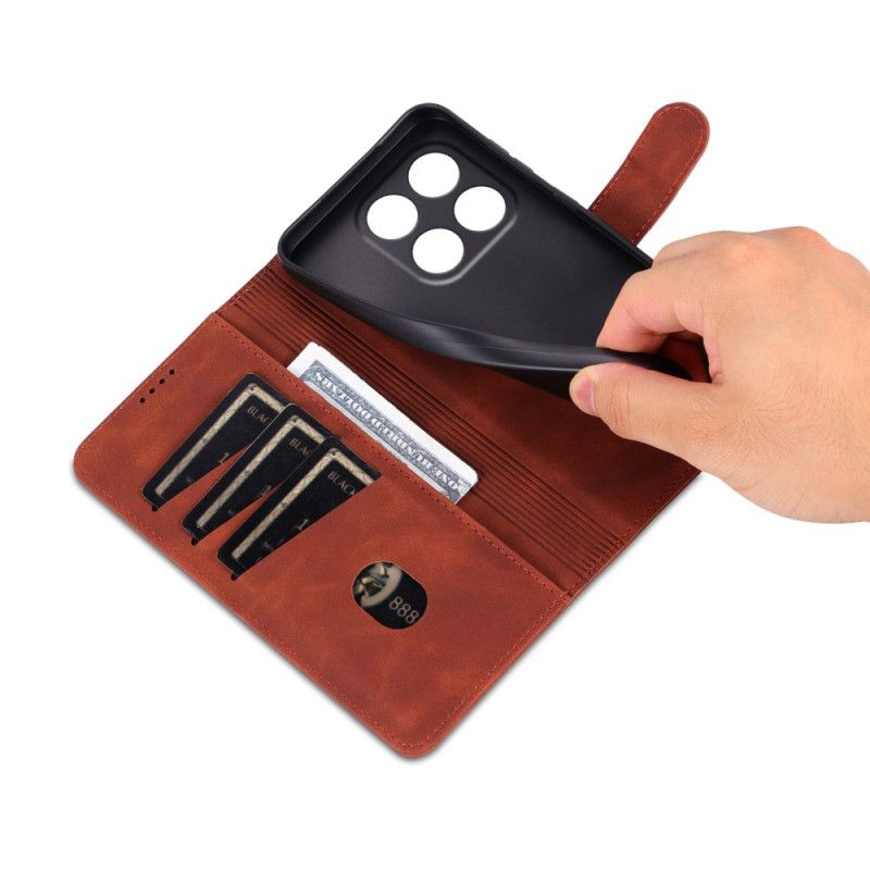 Folio Deksel Xiaomi 17 Semsket Skinn-effekt Azns