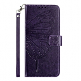 Folio Deksel Xiaomi 17 Sommerfugldesign Med Stropp