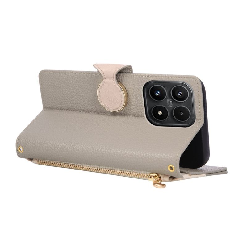 Folio Deksel Xiaomi 17 Tofarget Lommebok Med Håndleddsstropp Beskyttelse Deksel