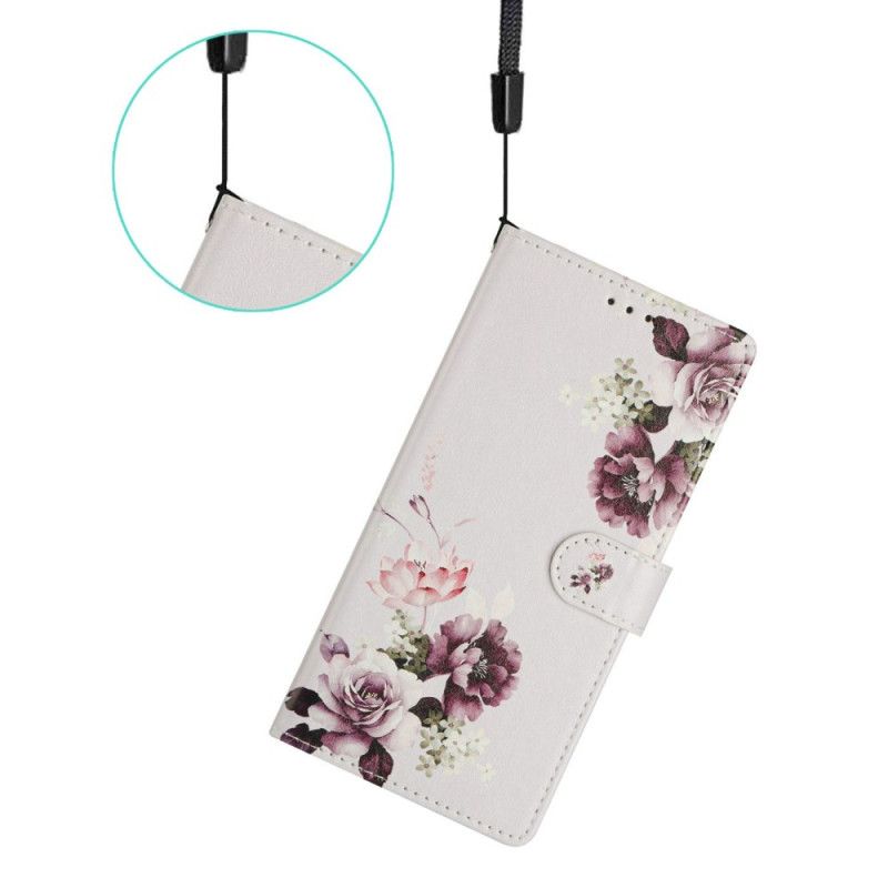 Lærdeksel Folio Deksel Xiaomi 17 Blomstermotiv