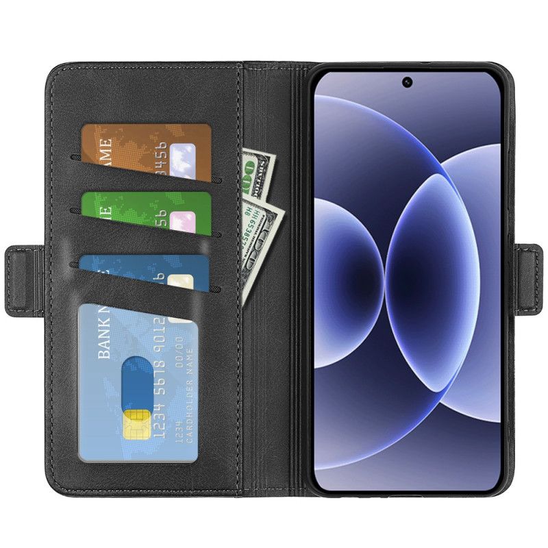 Lærdeksel Folio Deksel Xiaomi 17 Mobildeksel Dobbel Lås