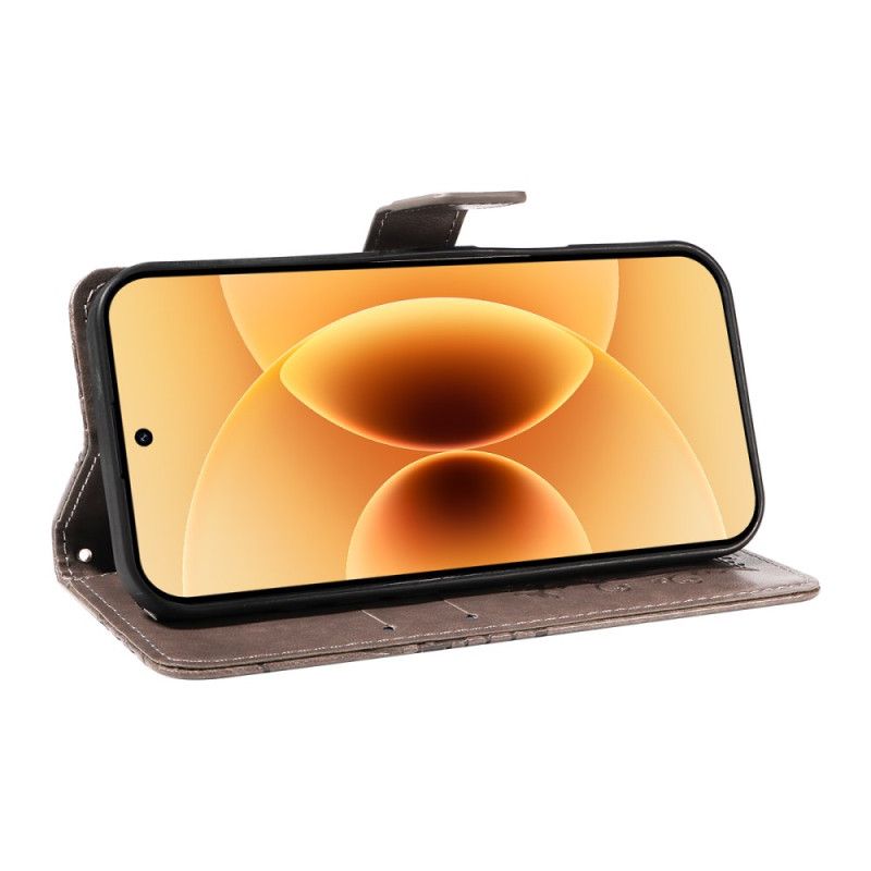 Lærdeksel Folio Deksel Xiaomi 17 Mobildeksel Kjempesommerfugler