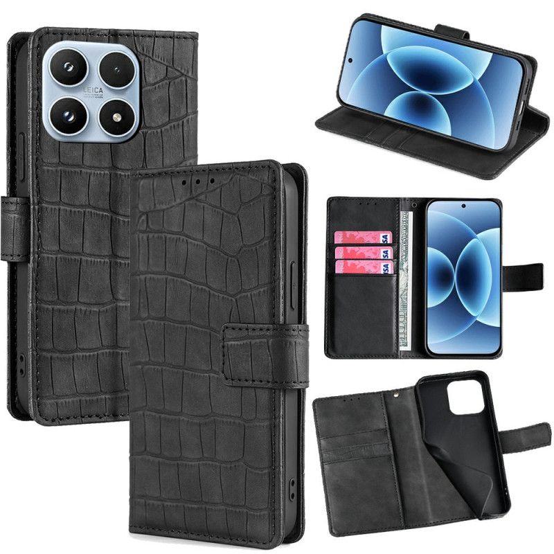 Lærdeksel Folio Deksel Xiaomi 17 Mobildeksel Krokodilletekstur