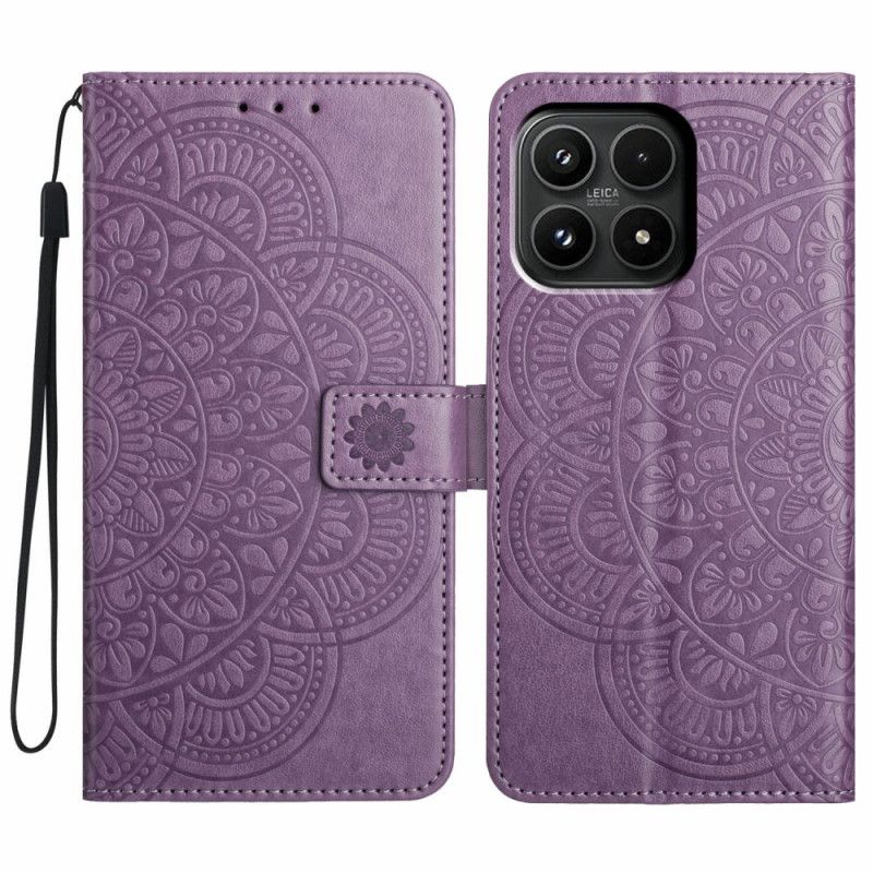 Lærdeksel Folio Deksel Xiaomi 17 Mobildeksel Mandala-gravering