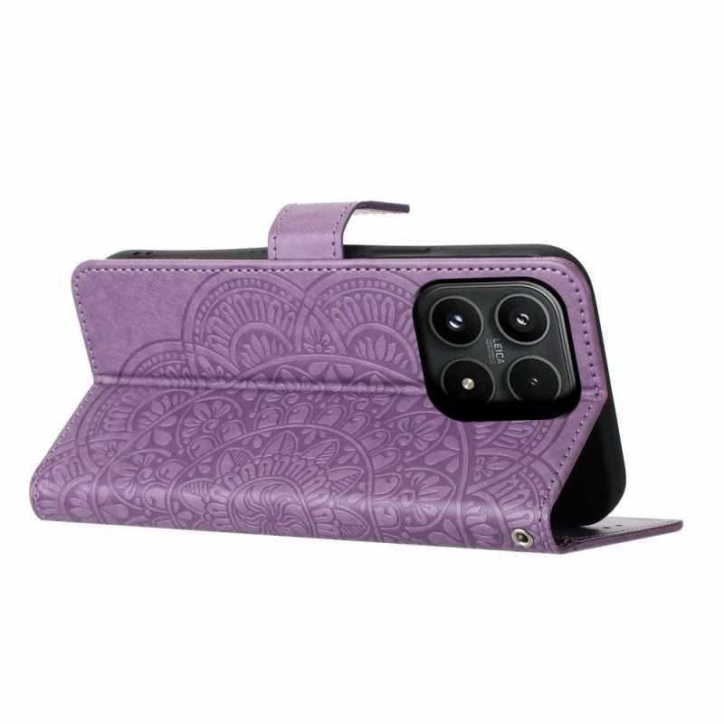 Lærdeksel Folio Deksel Xiaomi 17 Mobildeksel Mandala-gravering