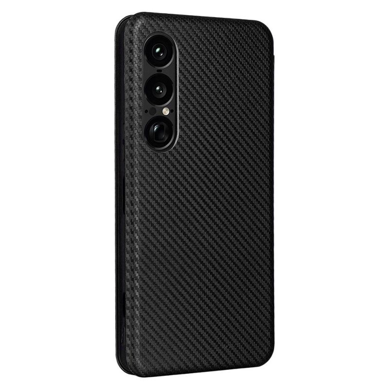 Folio Deksel Lær Sony Xperia 1 Vii Mobildeksel Karbonfiber