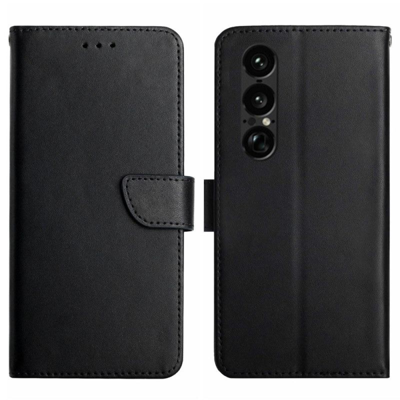 Folio Deksel Sony Xperia 1 Vii Nappaskinn