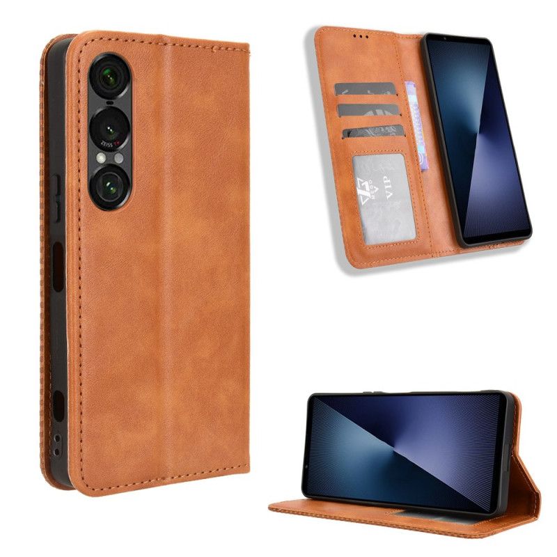Folio Deksel Sony Xperia 1 Vii Vintage Kant