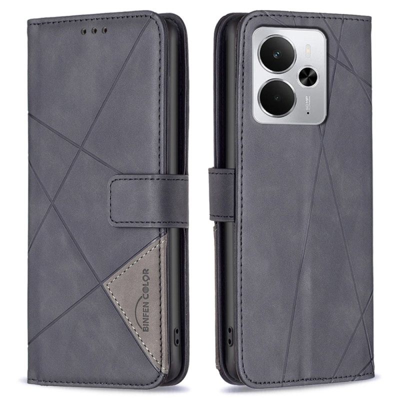 Folio Deksel Realme 14 5g Geometrisk Binfen-farge-mønster